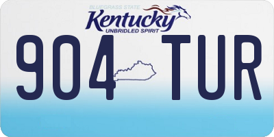 KY license plate 904TUR