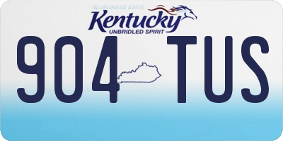 KY license plate 904TUS