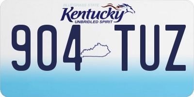 KY license plate 904TUZ