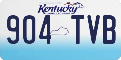 KY license plate 904TVB