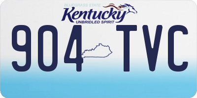 KY license plate 904TVC