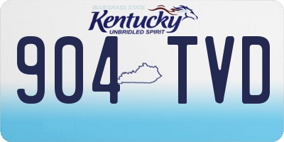 KY license plate 904TVD