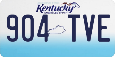 KY license plate 904TVE