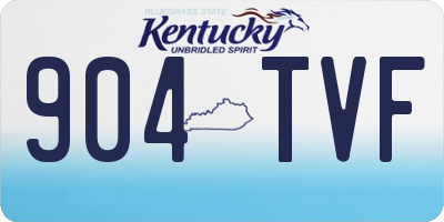 KY license plate 904TVF