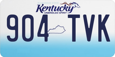 KY license plate 904TVK