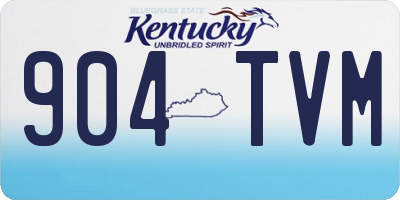 KY license plate 904TVM