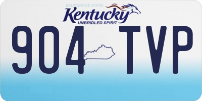 KY license plate 904TVP