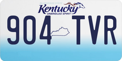 KY license plate 904TVR