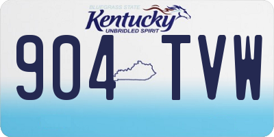 KY license plate 904TVW