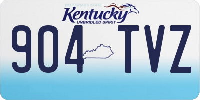 KY license plate 904TVZ