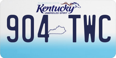 KY license plate 904TWC