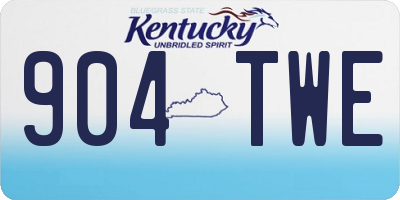 KY license plate 904TWE