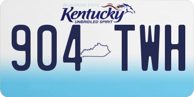 KY license plate 904TWH