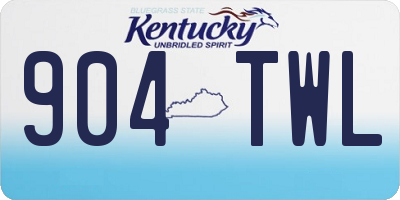 KY license plate 904TWL
