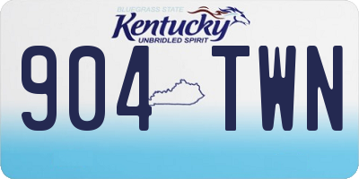 KY license plate 904TWN