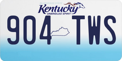 KY license plate 904TWS