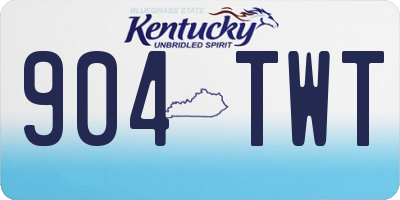 KY license plate 904TWT