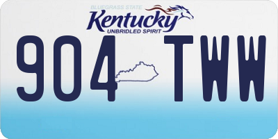KY license plate 904TWW
