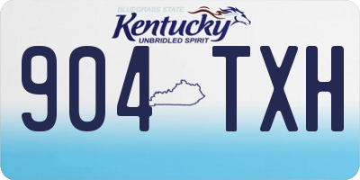 KY license plate 904TXH