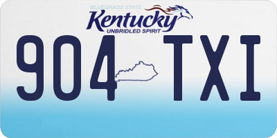KY license plate 904TXI