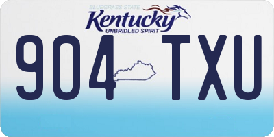 KY license plate 904TXU
