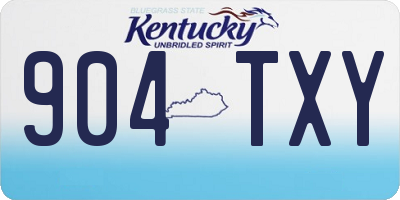 KY license plate 904TXY