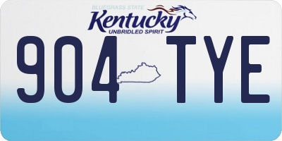 KY license plate 904TYE