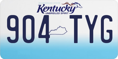 KY license plate 904TYG