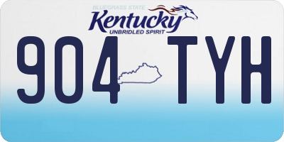 KY license plate 904TYH
