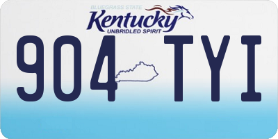 KY license plate 904TYI