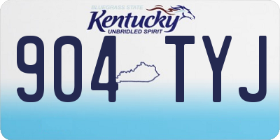 KY license plate 904TYJ