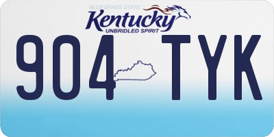 KY license plate 904TYK