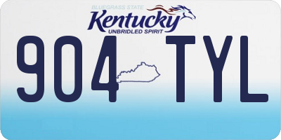 KY license plate 904TYL