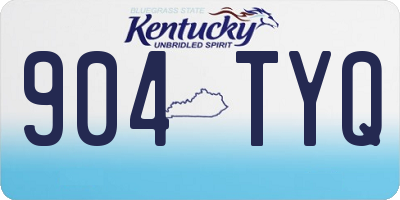 KY license plate 904TYQ