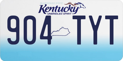 KY license plate 904TYT