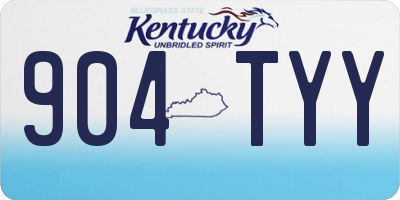 KY license plate 904TYY