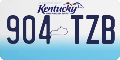 KY license plate 904TZB