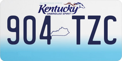 KY license plate 904TZC