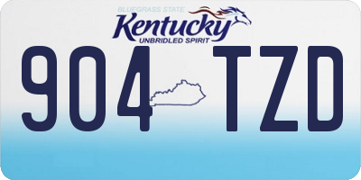 KY license plate 904TZD