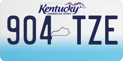 KY license plate 904TZE