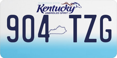 KY license plate 904TZG