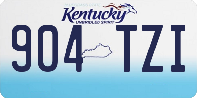 KY license plate 904TZI