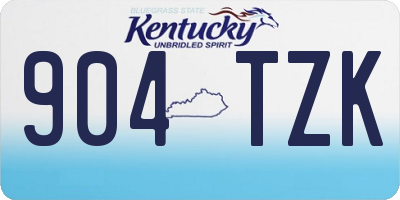 KY license plate 904TZK