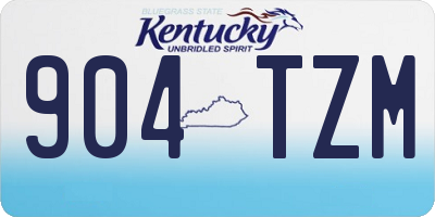 KY license plate 904TZM