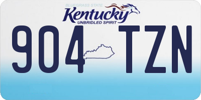 KY license plate 904TZN
