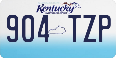 KY license plate 904TZP