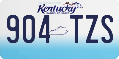 KY license plate 904TZS