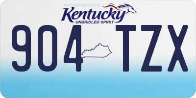 KY license plate 904TZX