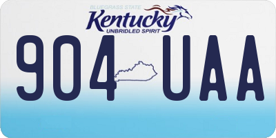 KY license plate 904UAA