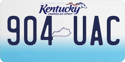 KY license plate 904UAC
